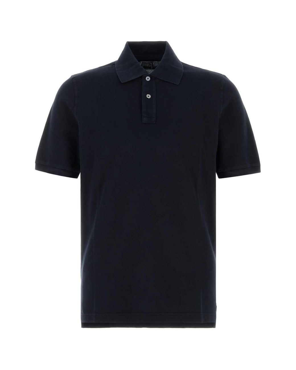 Fedeli Black Piquet Polo Shirt