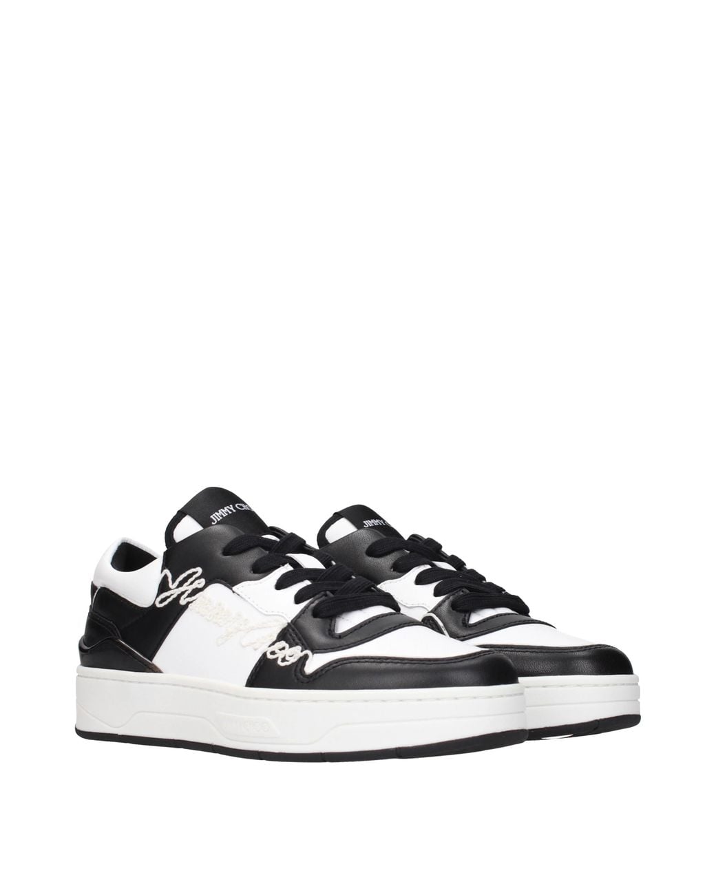 Jimmy Choo Black Sneakers Florent With Skin