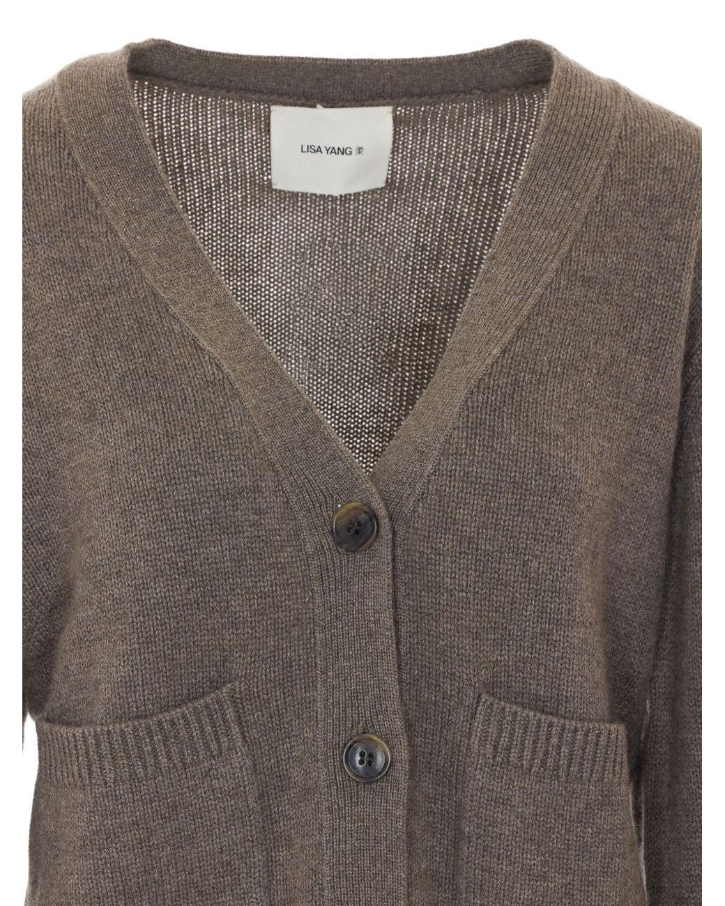 Lisa Yang Brown Danni Cashmere Cardigan
