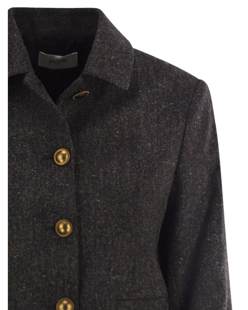 SAULINA Black Aria Shirt Style Jacket