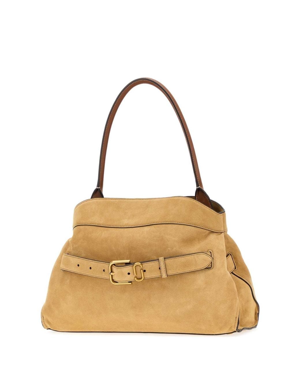 Marc Jacobs Metallic Dakota Suede Shoulder Handbag (40 X 27 X 16 Cm) With 25 Cm Handle