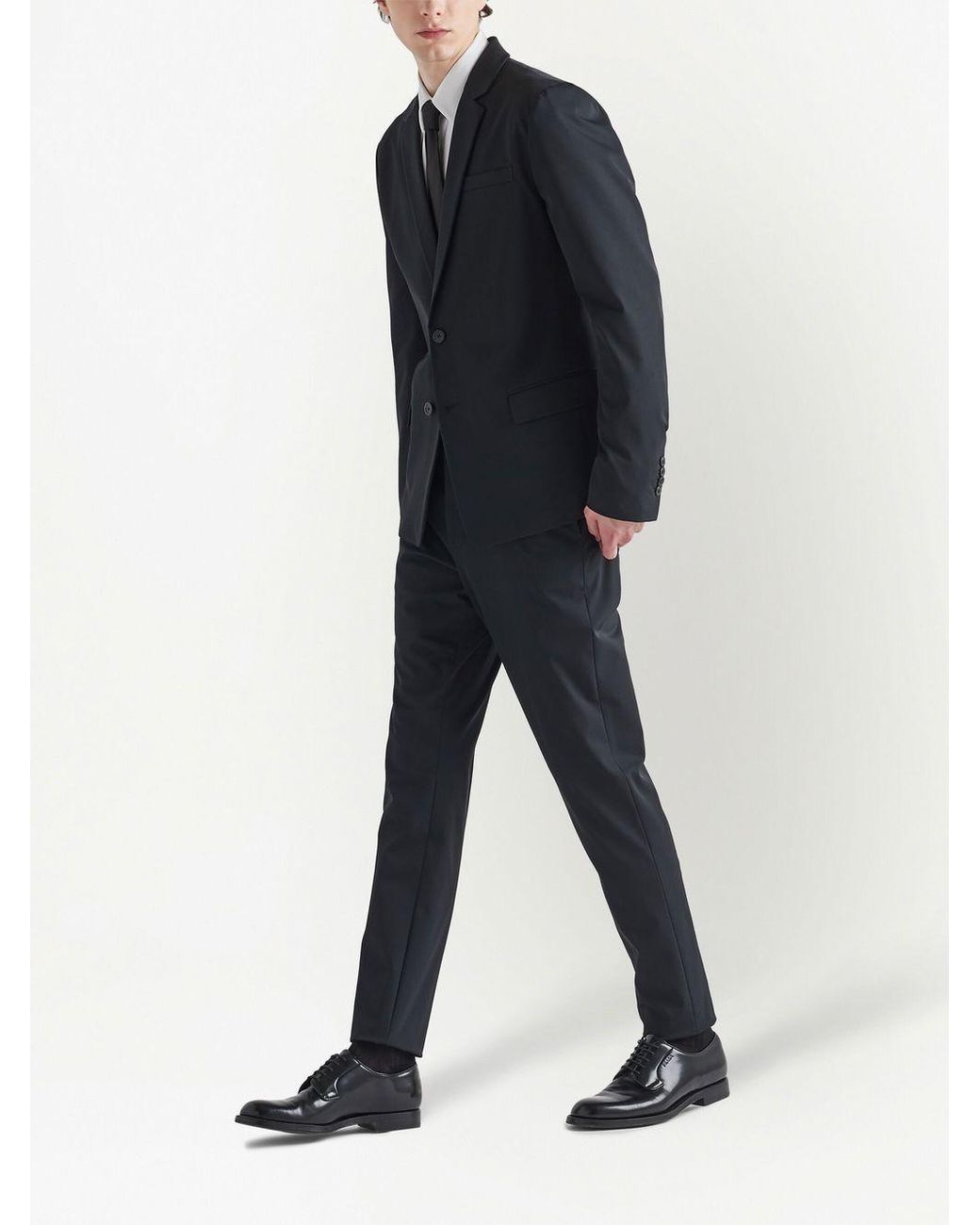 Prada Black Single-Breasted Techno Suit for men