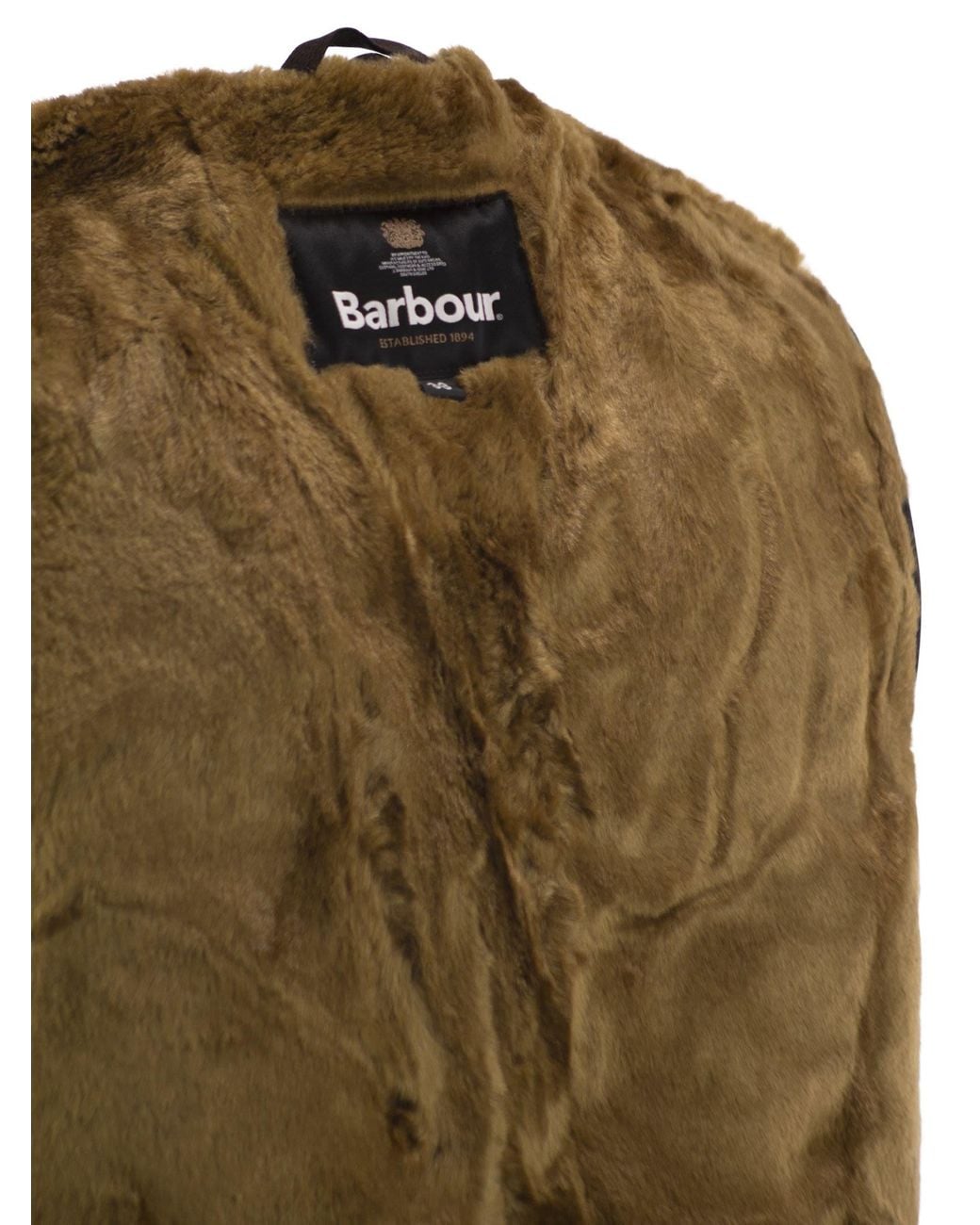 Barbour Green Reversible Shearling Effect Fleece Waistcoat