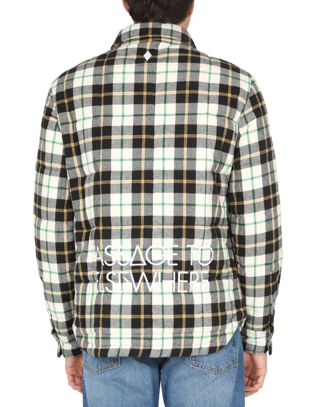 Marcelo Burlon Green Marcelo Burlon Padded Pocket Checked Shirt for men