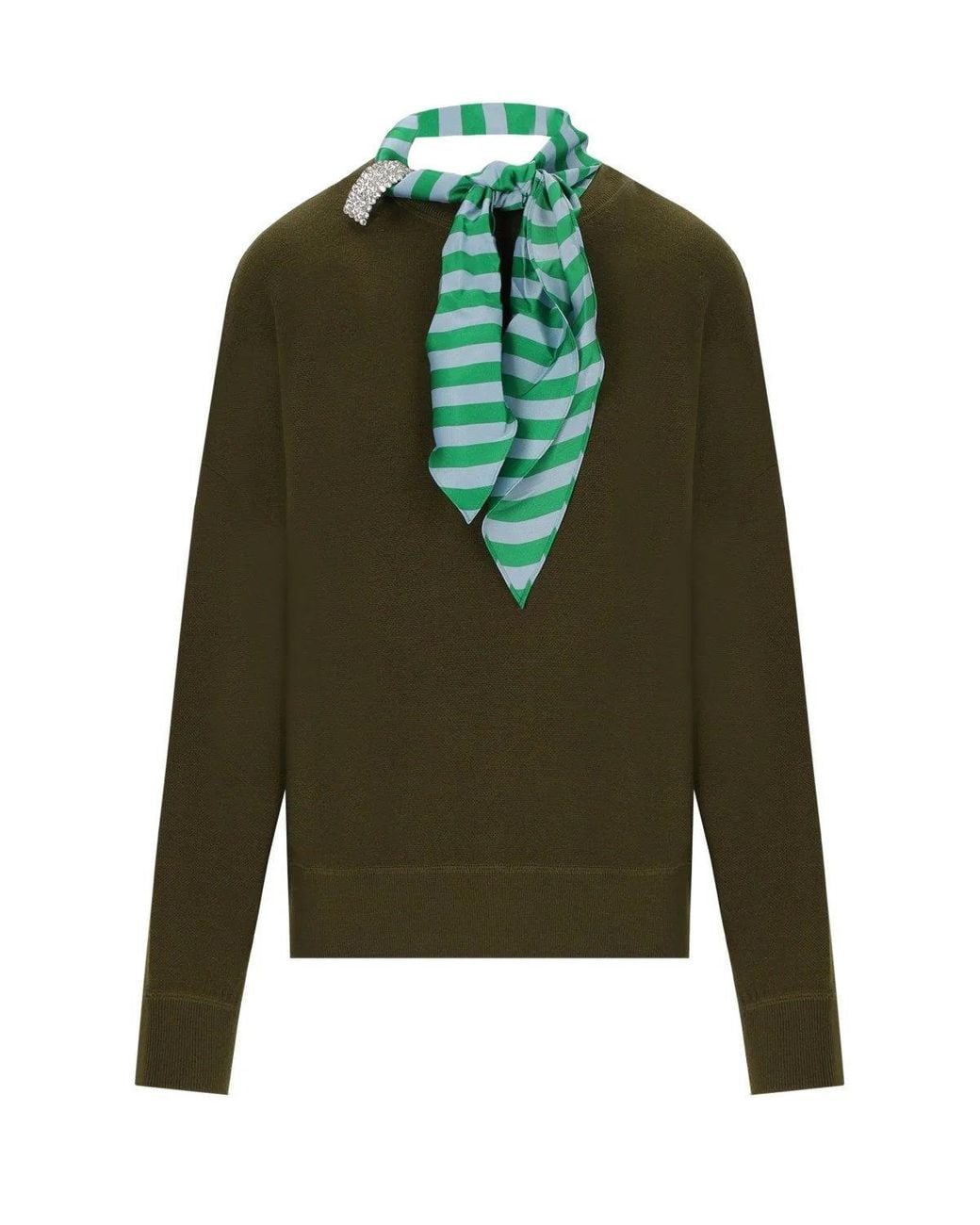 Essentiel Antwerp Green Kurtis Khaki Sweater
