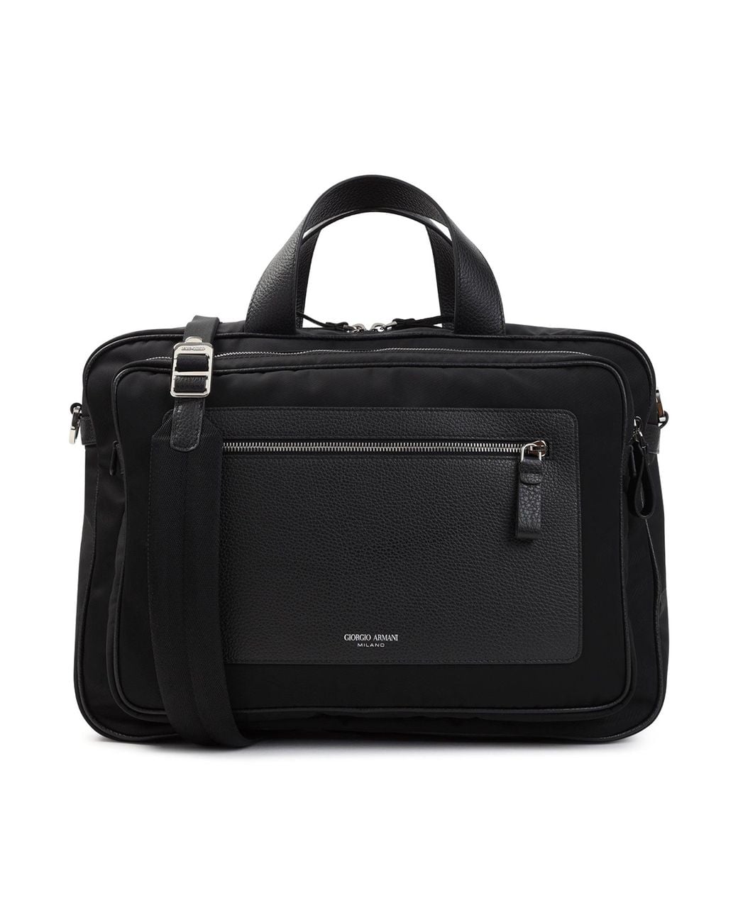 Giorgio Armani Black Briefcase Bag