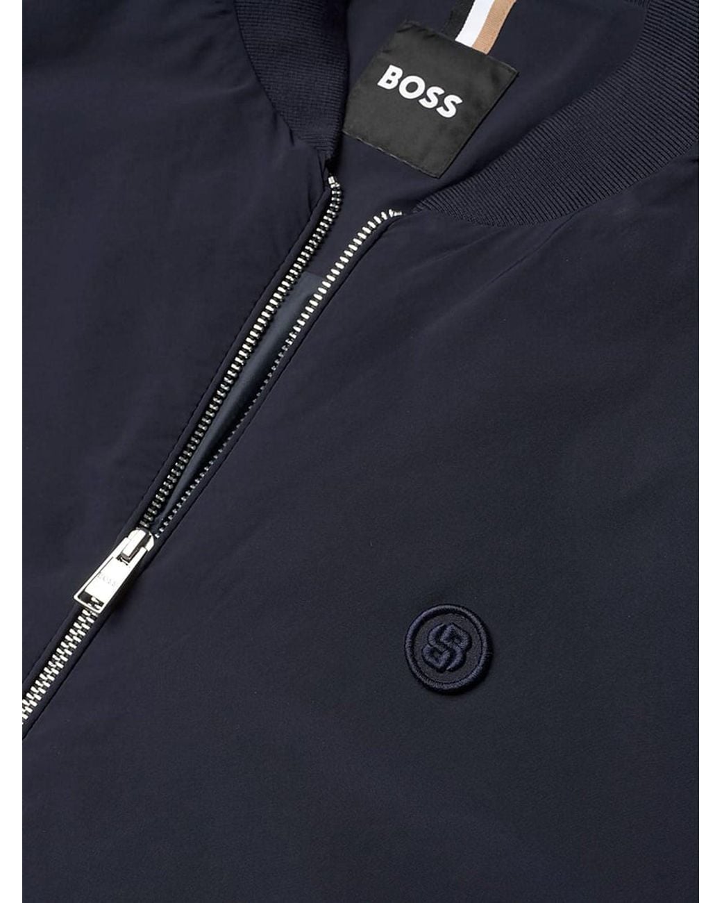 Boss Blue Cotton Sweatshirt With Logo for men