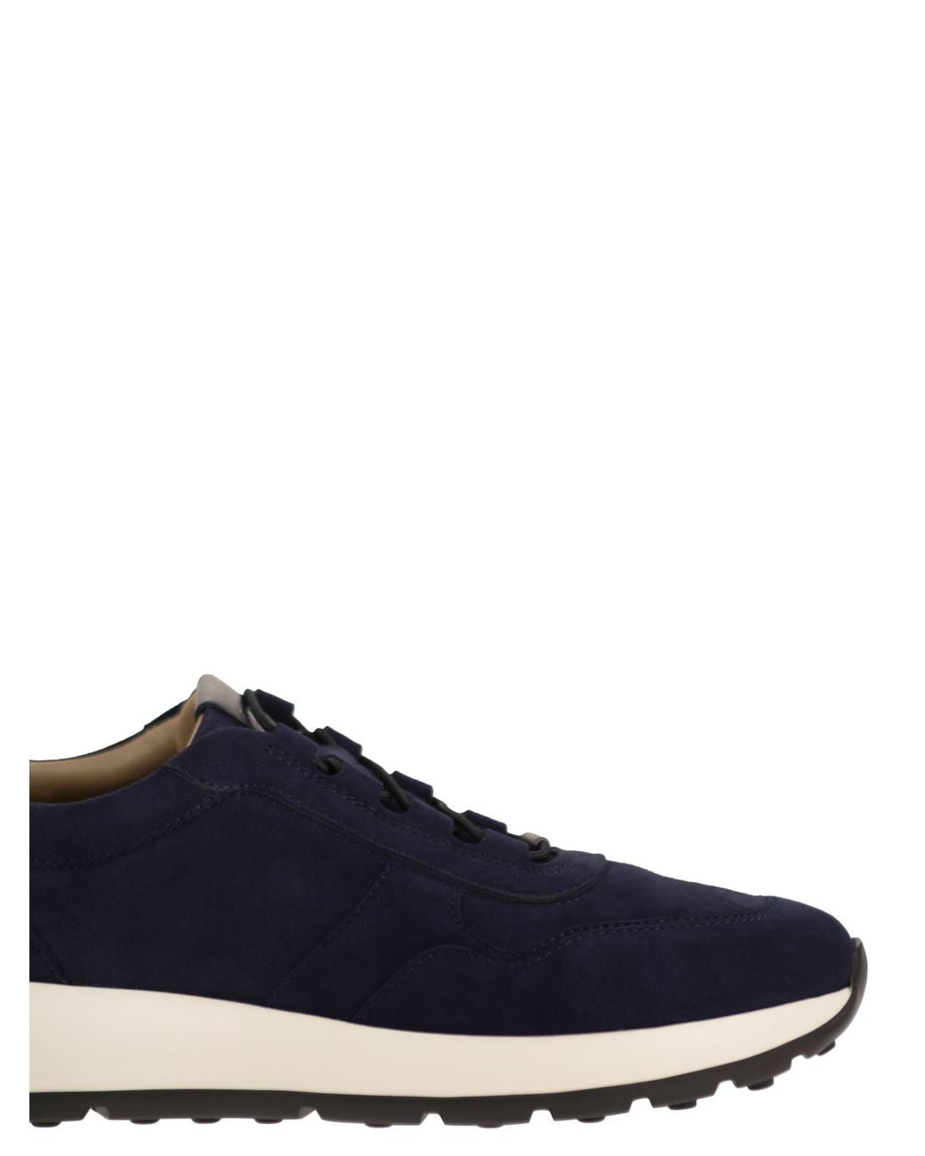 Tod's Blue Goatskin Suede Sneakers
