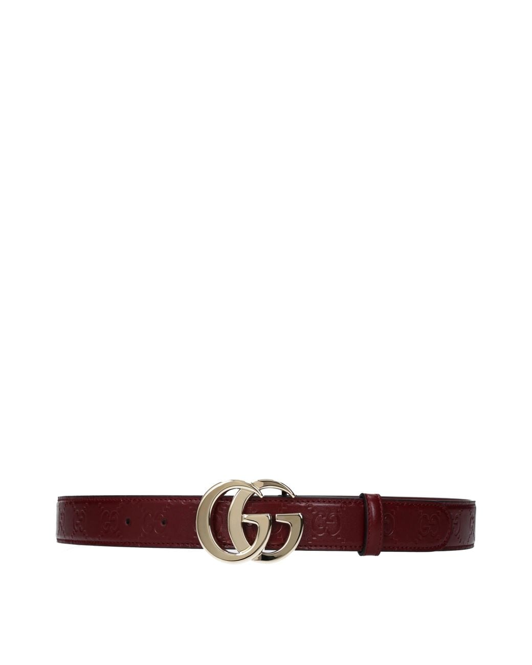 Gucci Red Belt Leather/Burgundy