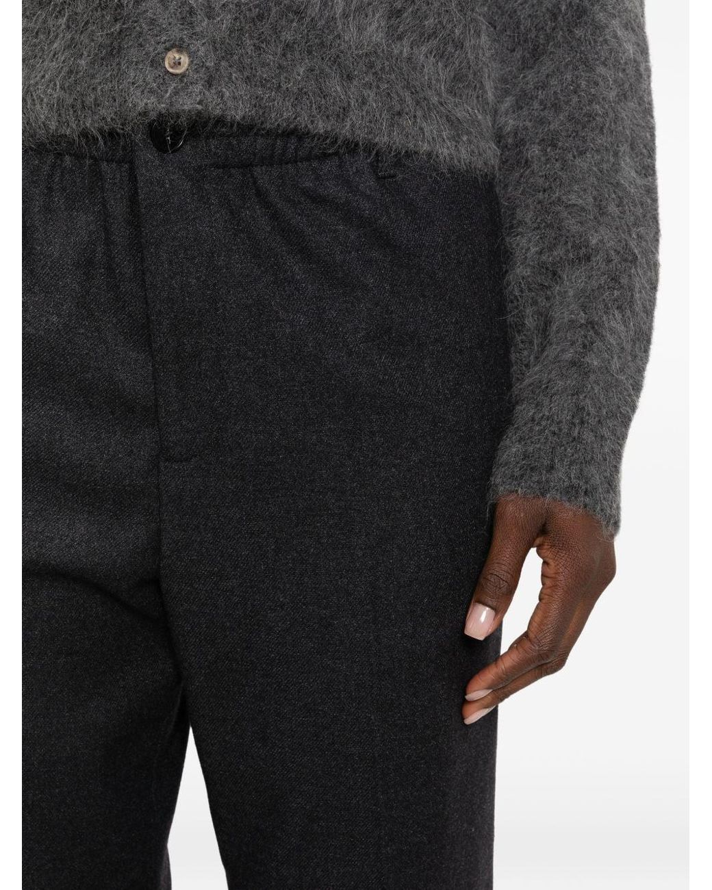 Closed Black Wool Blend Trousers
