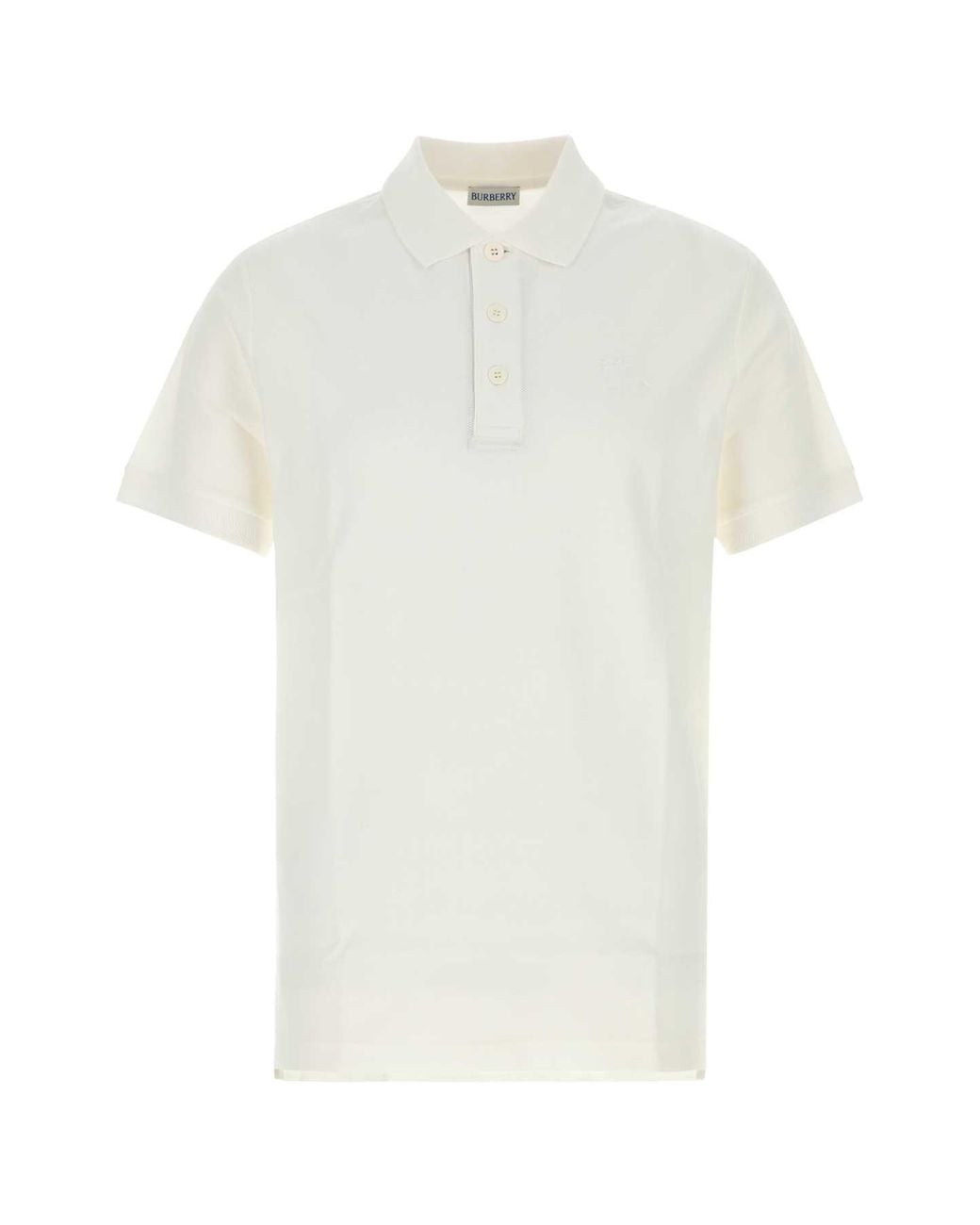 Burberry White Piquet Polo Shirt