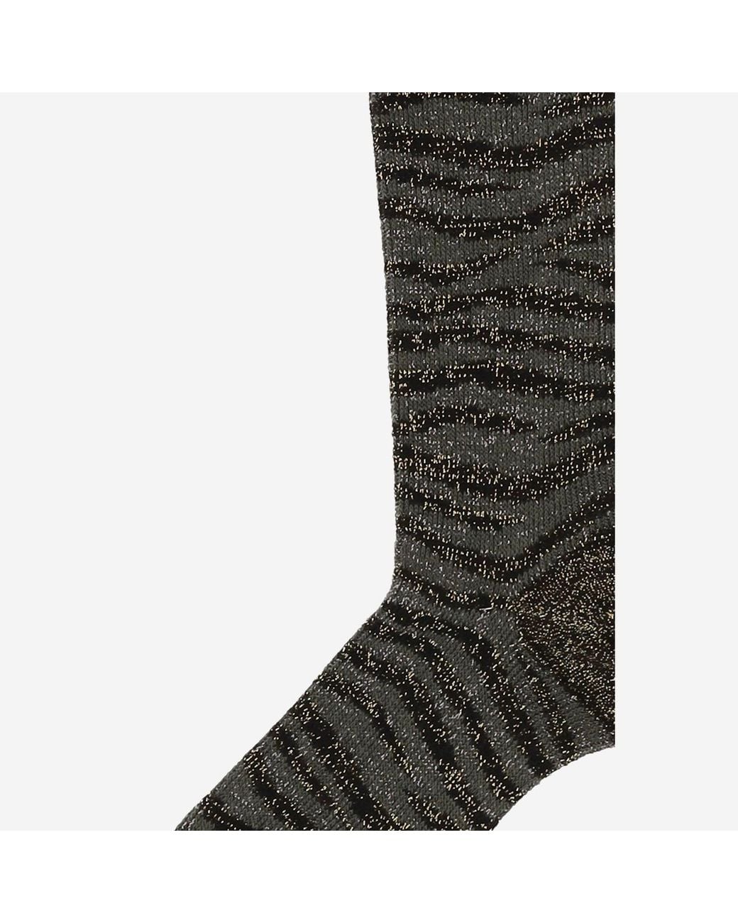 ANT45 Multicolor Stretch Cotton Blend Socks With Animal Print