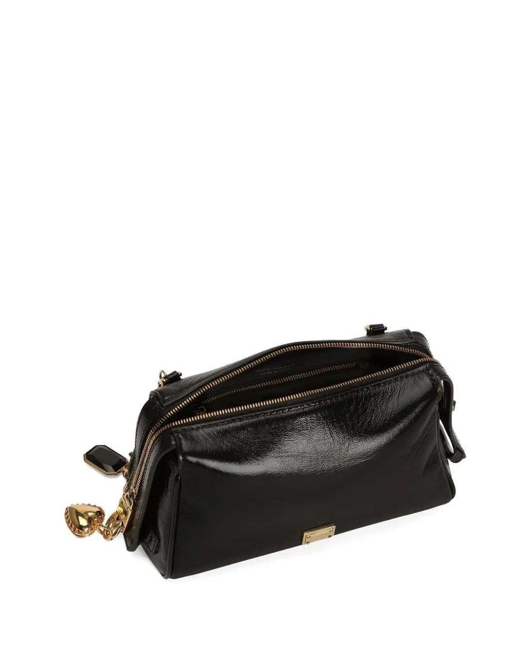 Dolce & Gabbana Black Vittoria Leather Handbag