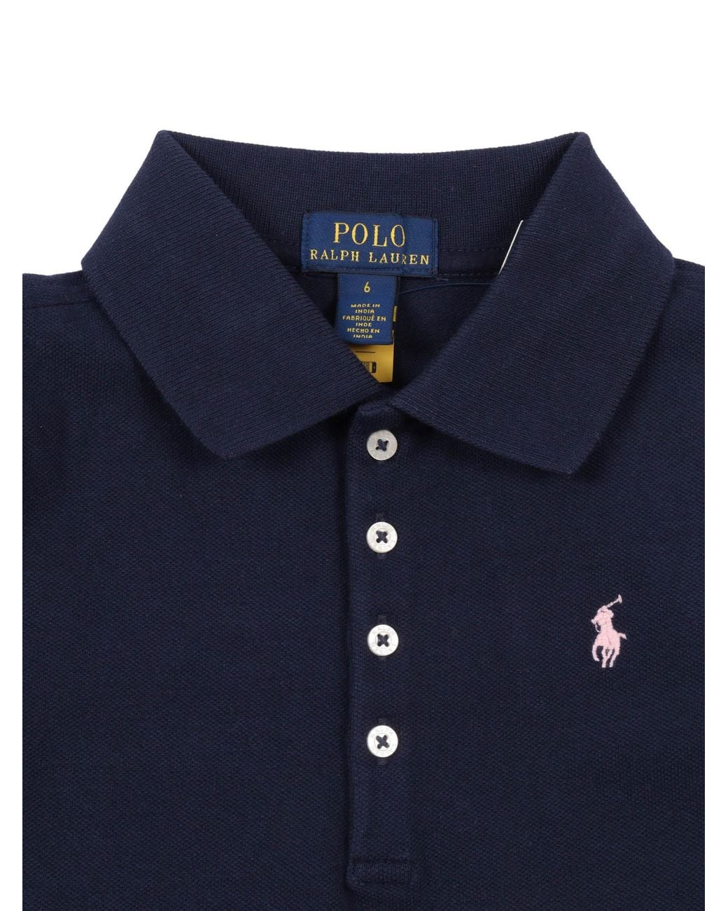 Polo Ralph Lauren Blue Ss Polo Shir-Tops-Knit Cotton Elastane Short Sleeves