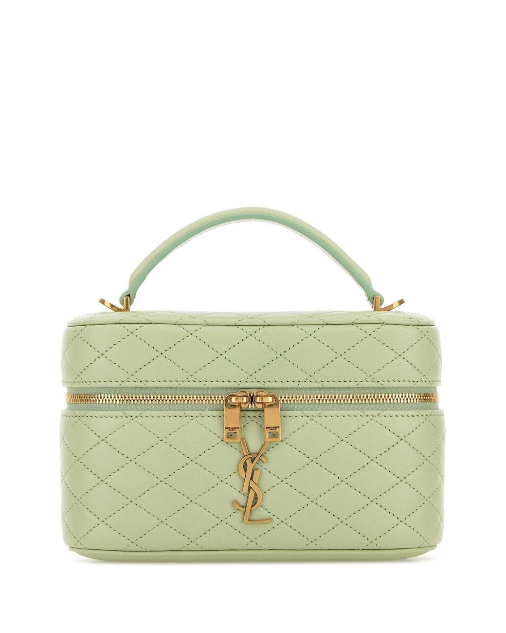 Saint Laurent Green Pastel Nappa Leather Vanity Gaby Handbag