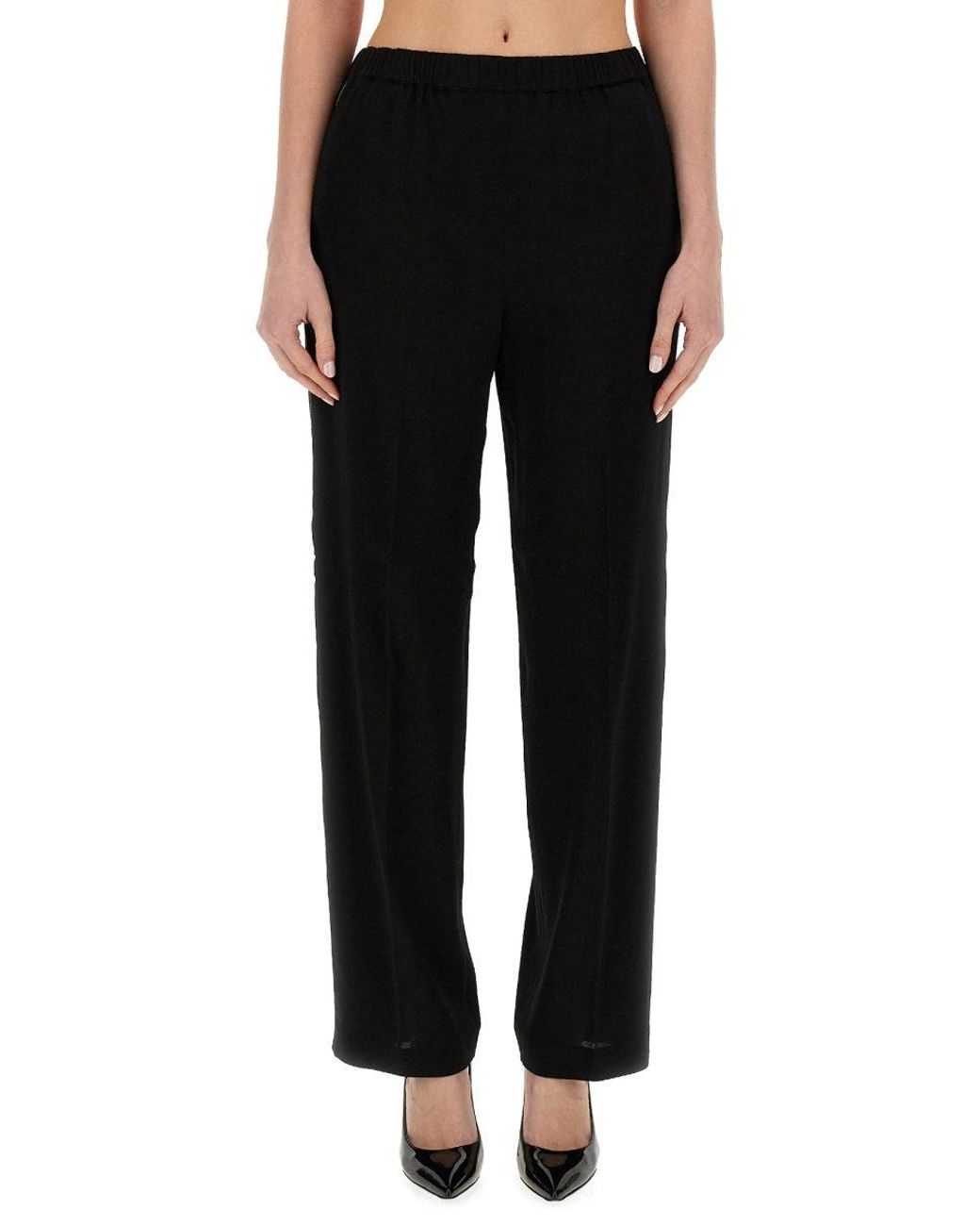 Fabiana Filippi Black Elegant Viscose Pants
