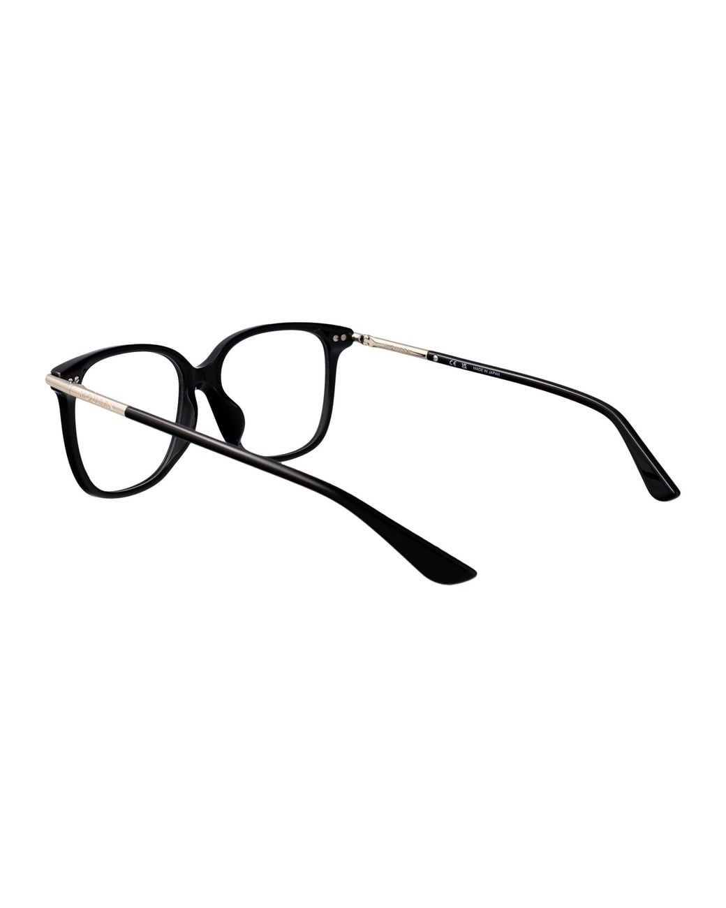 McQueen Black Acetate Glasses