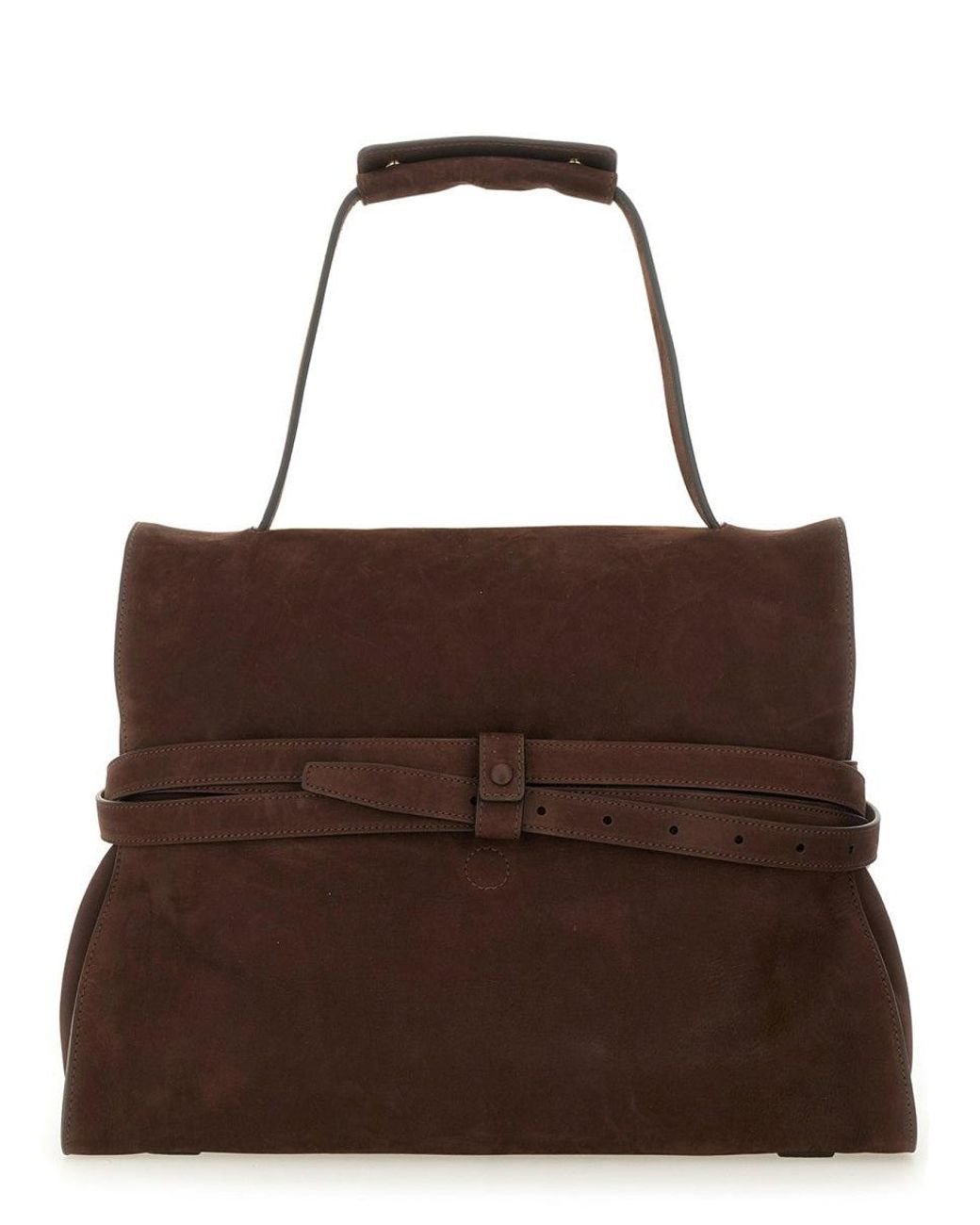 Moschino Brown "Tie Me" Medium Bag