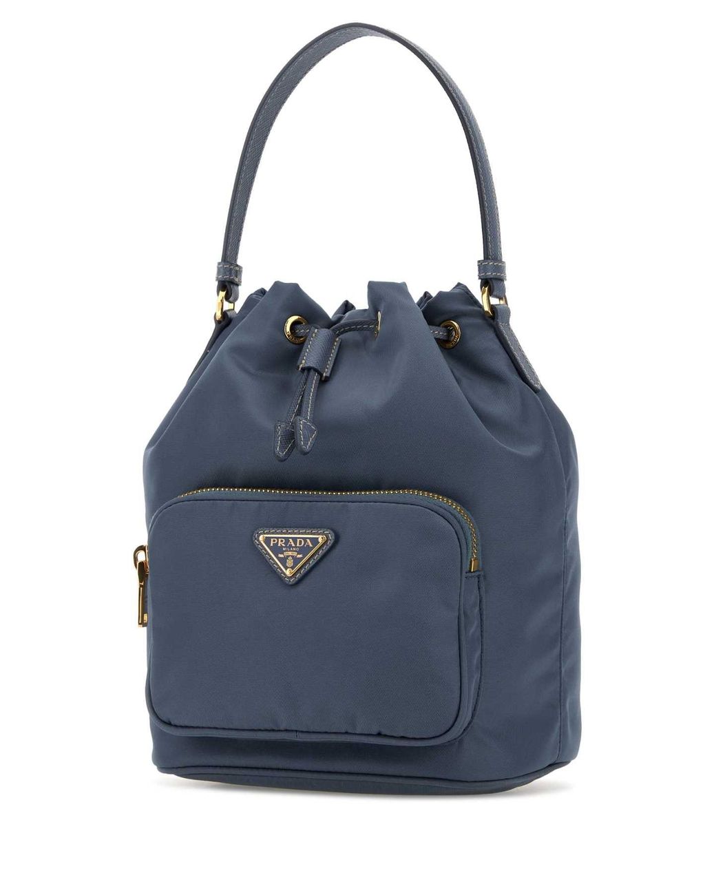 Prada Blue Cerulean Re-Nylon Duet Bucket Bag