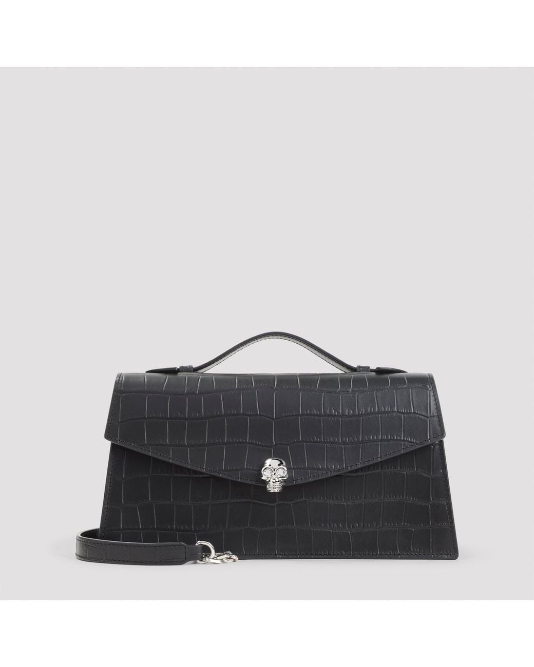 McQueen Black Skull Top Handle