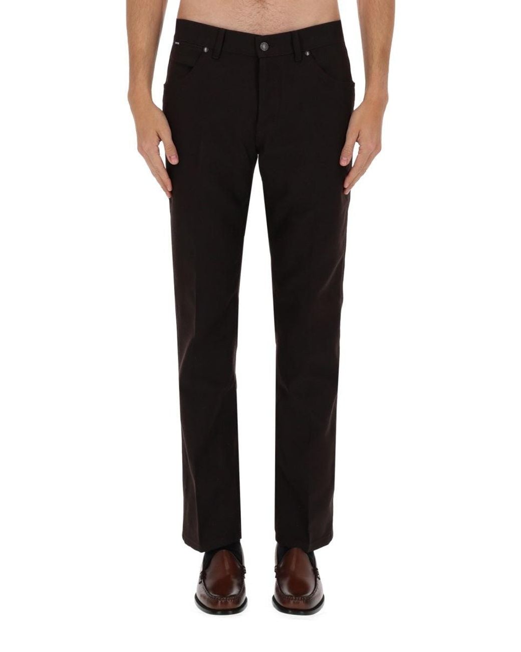 Tom Ford Gray Wool Pants Polyester Trousers for men