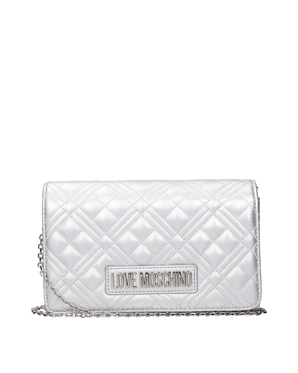 Love Moschino White Polyurethane/ Pochette