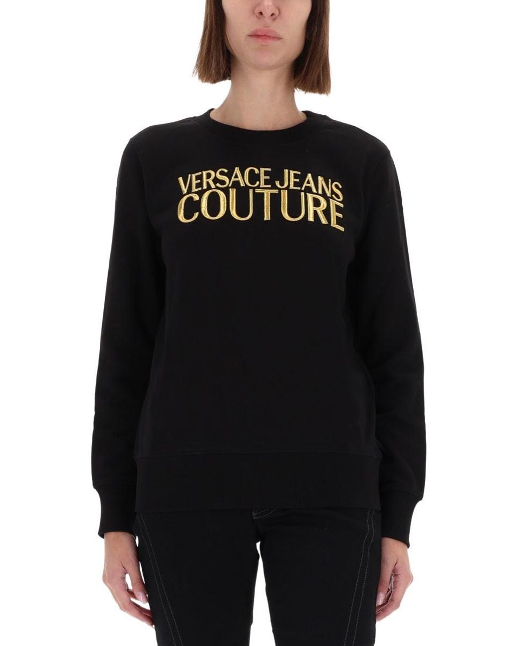 Versace Black Sweatshirt With Logo