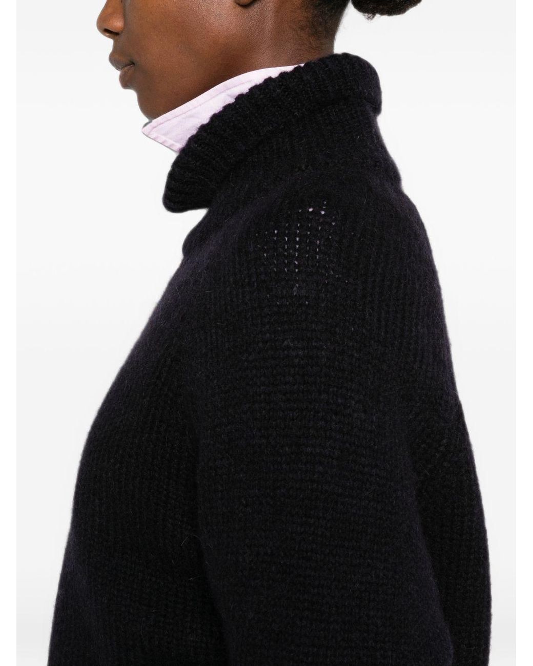 Susanne Bommer Black Wool Turtle Neck Jumper