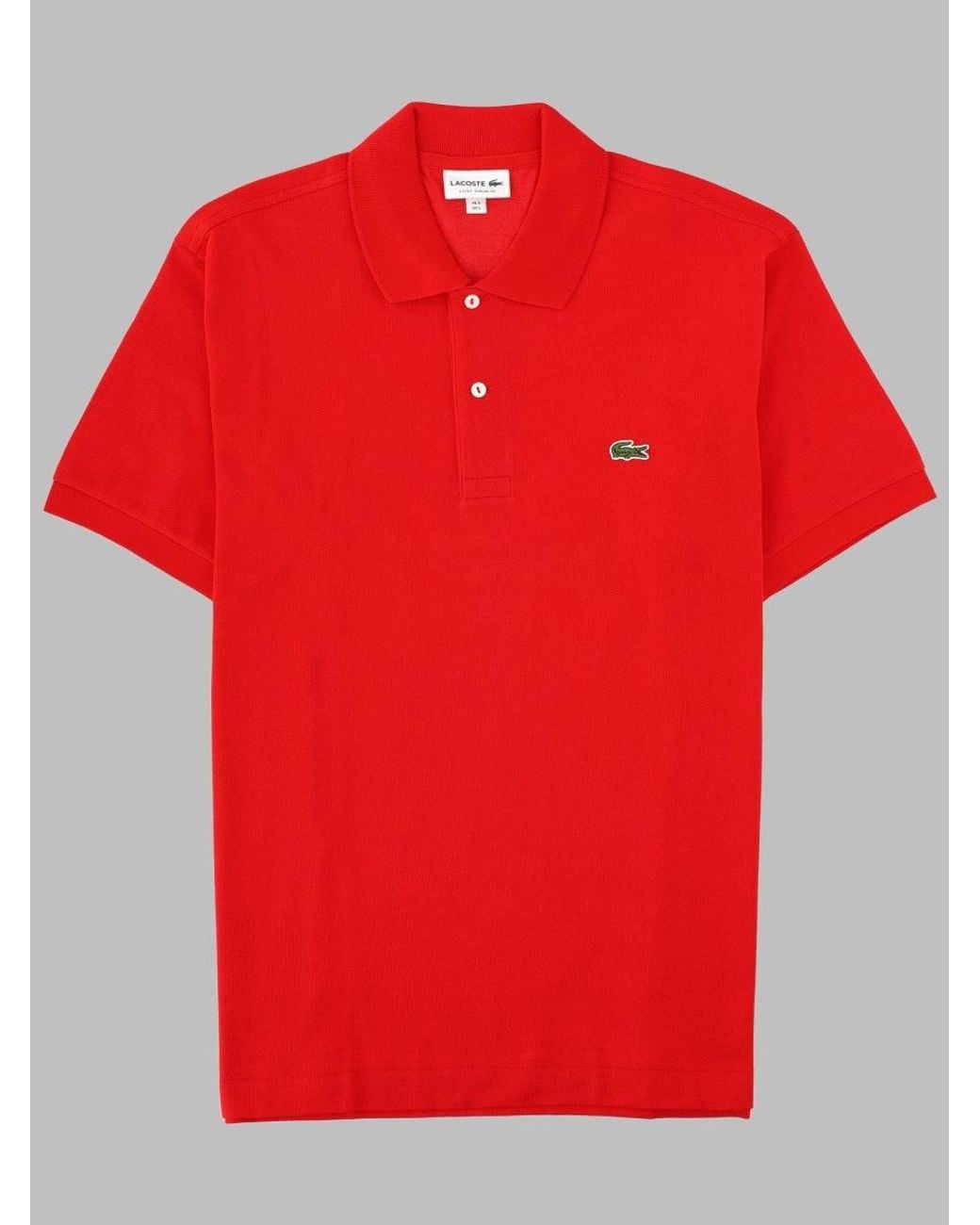 Lacoste Red Polo Con Logo
