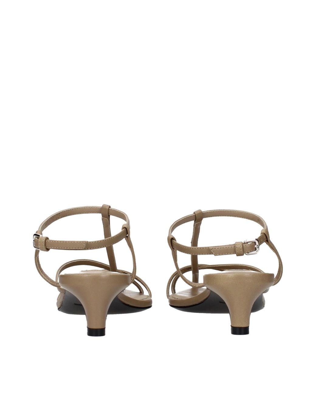 Jil Sander Metallic Sandals Of Or Silk