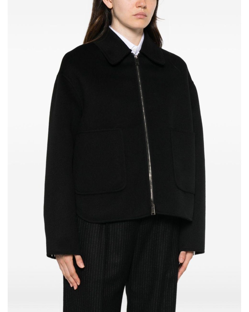 Fendi Black Ff Wool Blouson Jacket