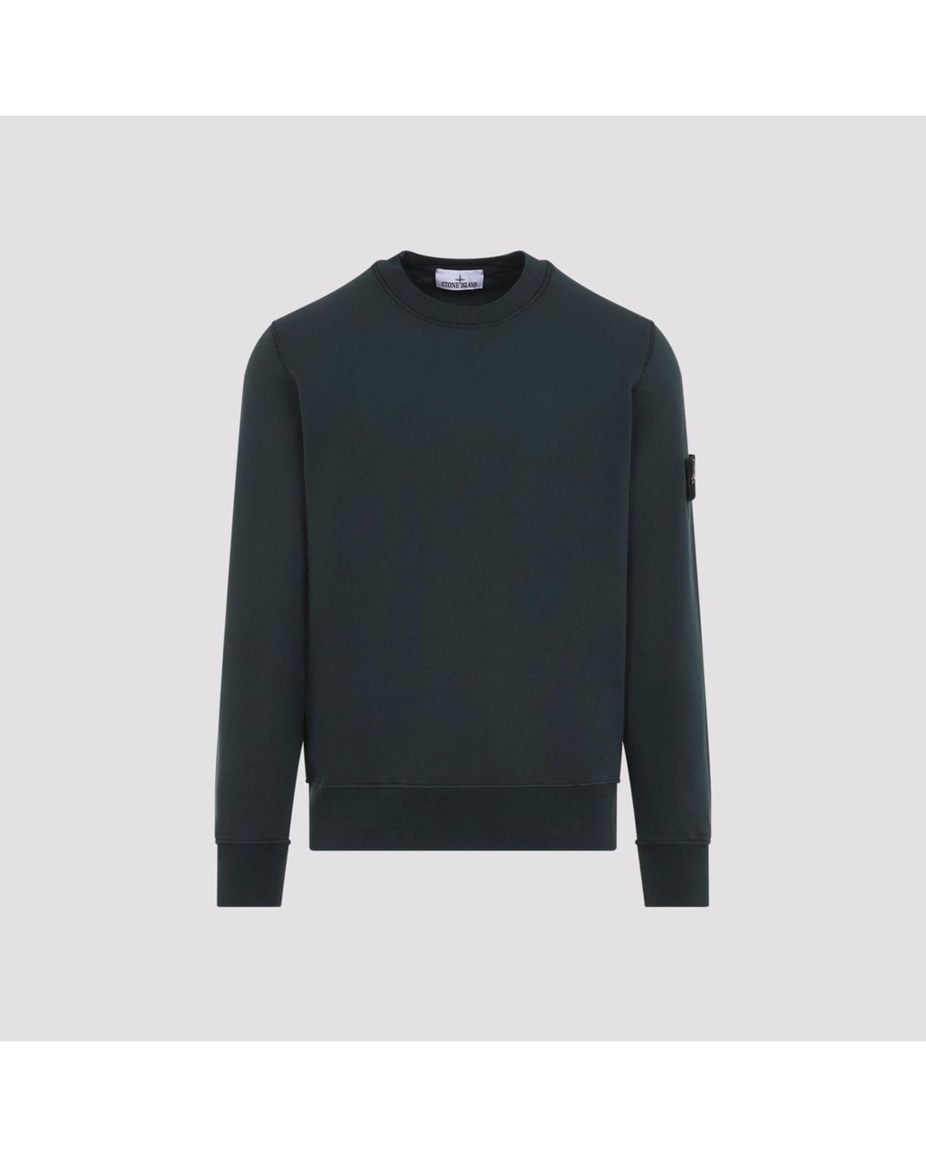 Stone Island Blue Cotton Crewneck Sweater for men