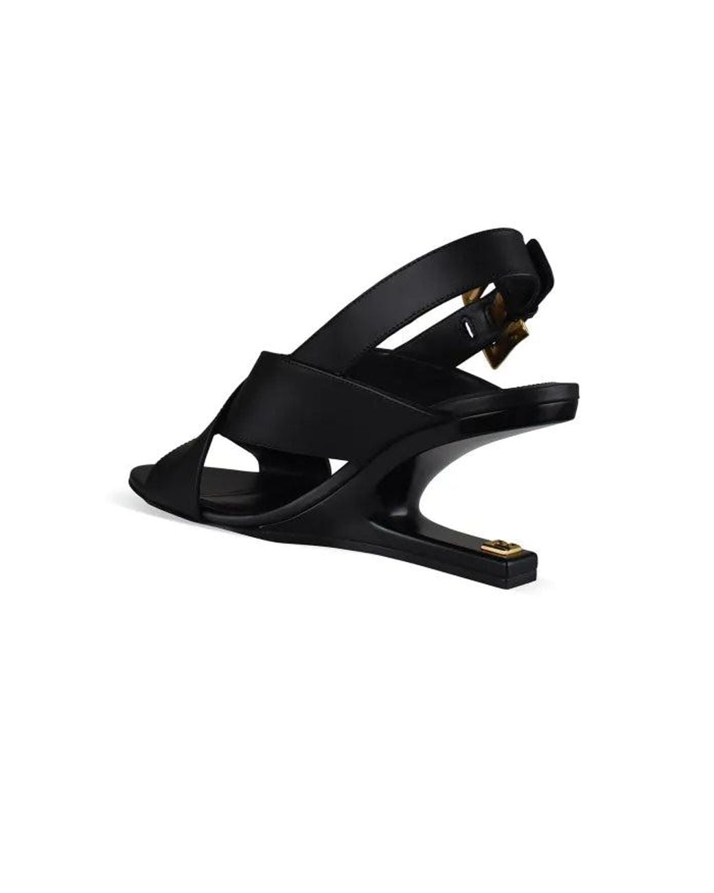 Balmain Black Anthem No Wedge Sandals