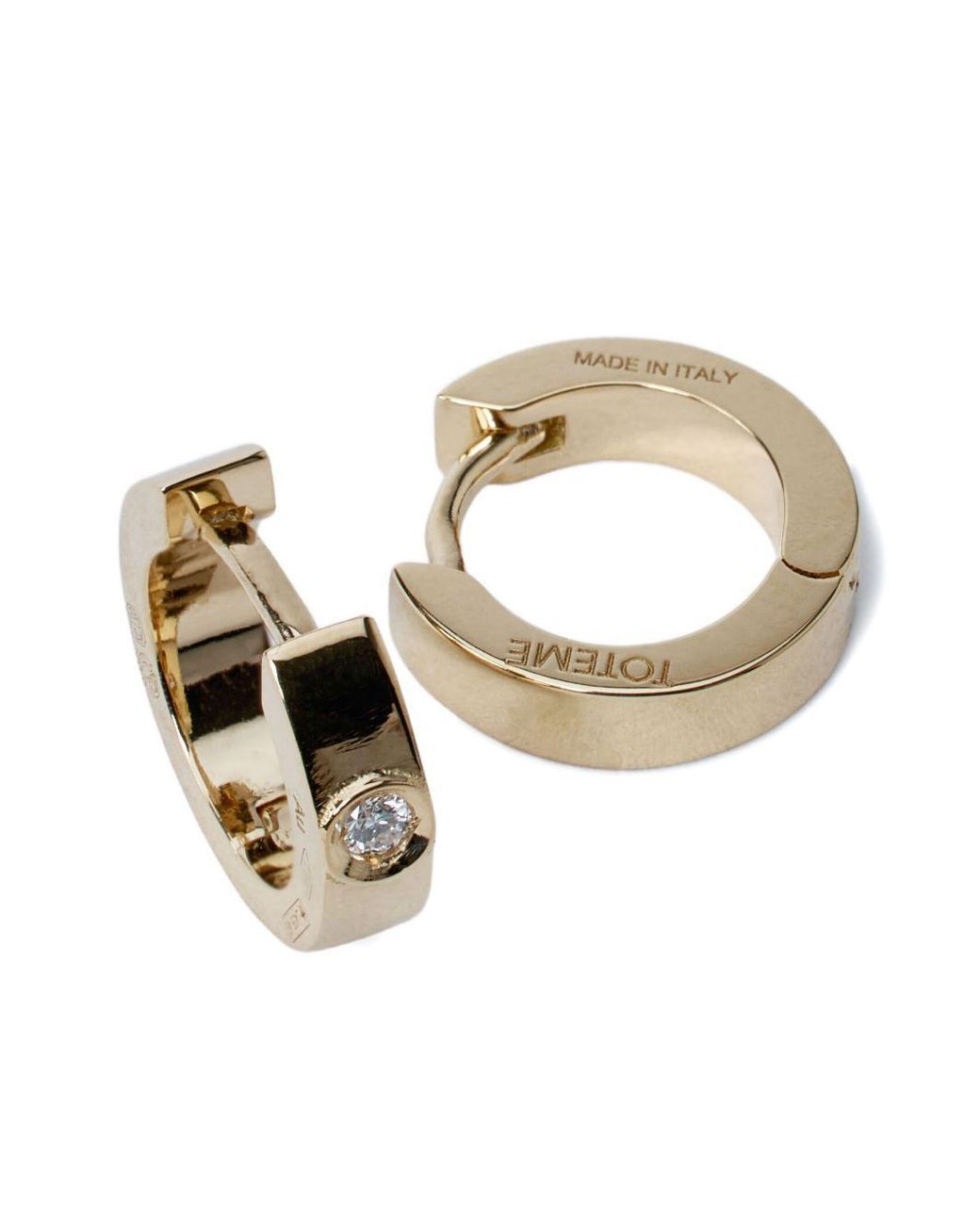 Totême  White Bezel Earrings