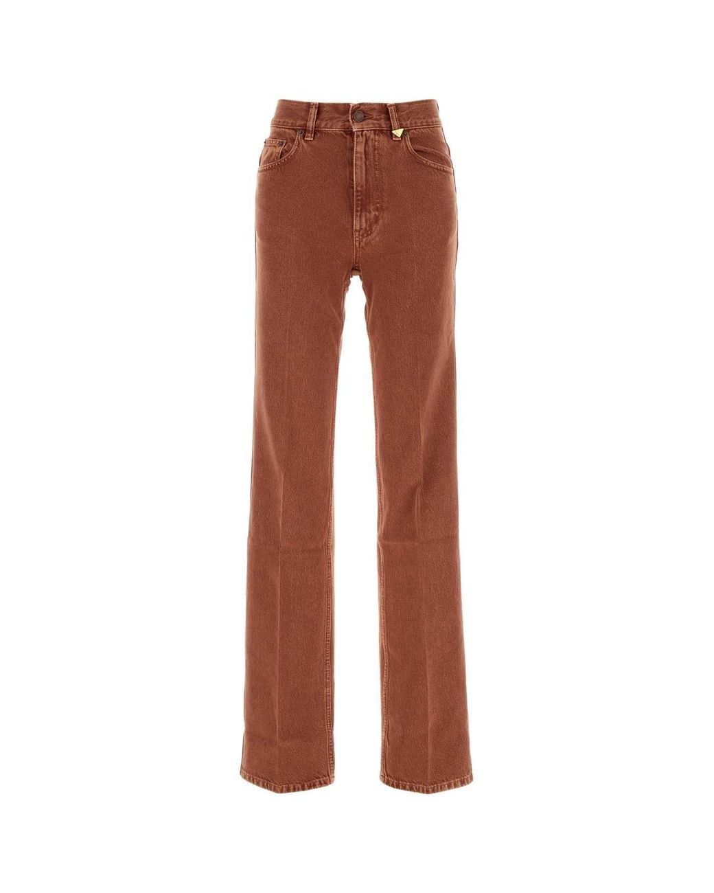 Chloé Brown Straight High Rise Jeans
