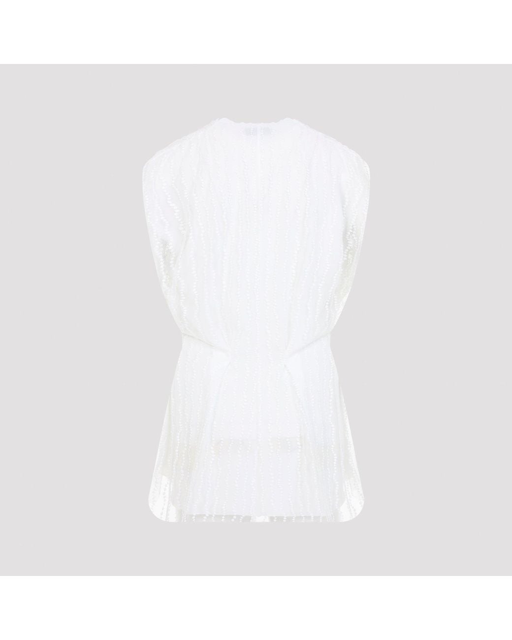 Top de tul Alberta Ferretti de color White