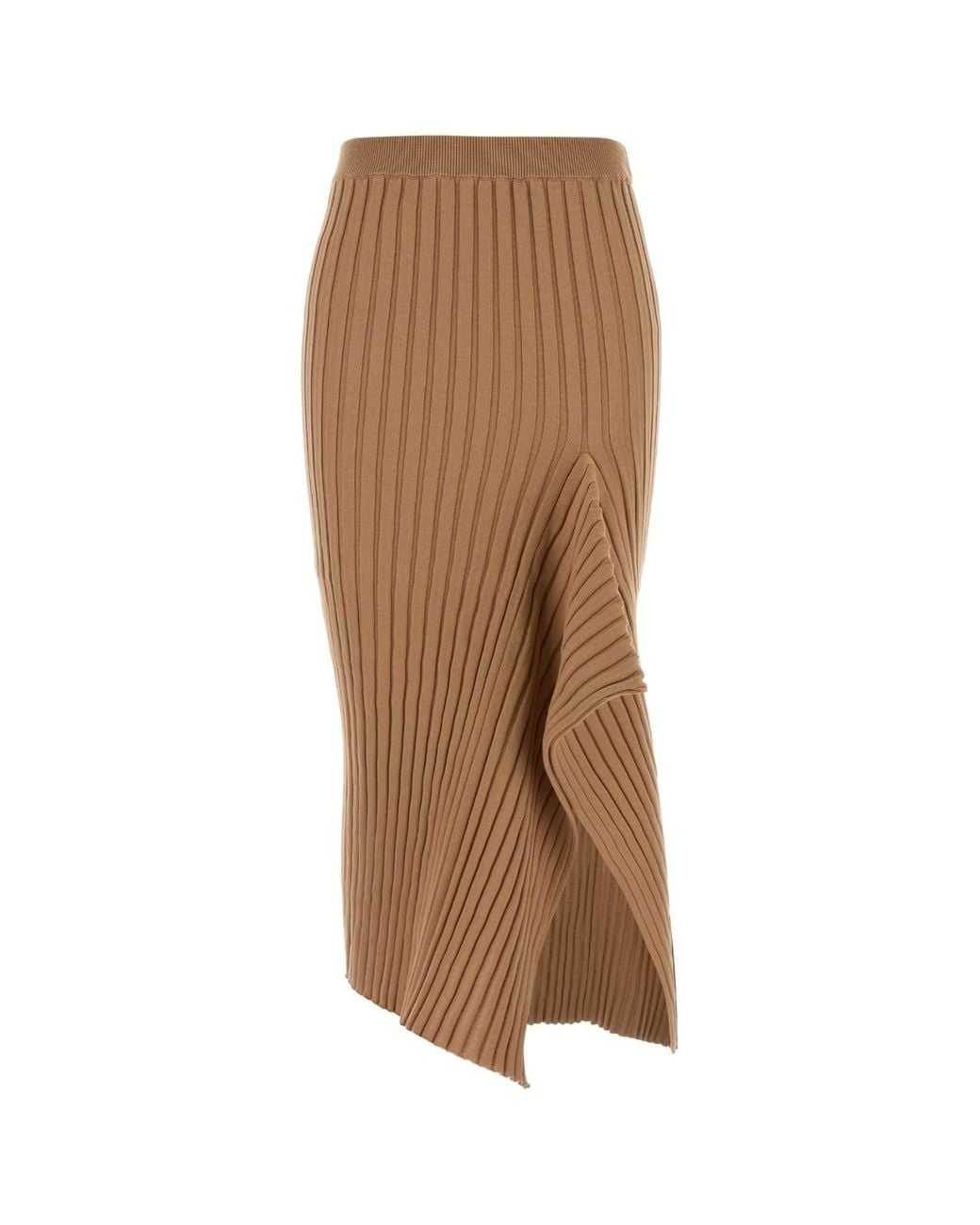 Stella McCartney Brown Camel Cotton Skirt
