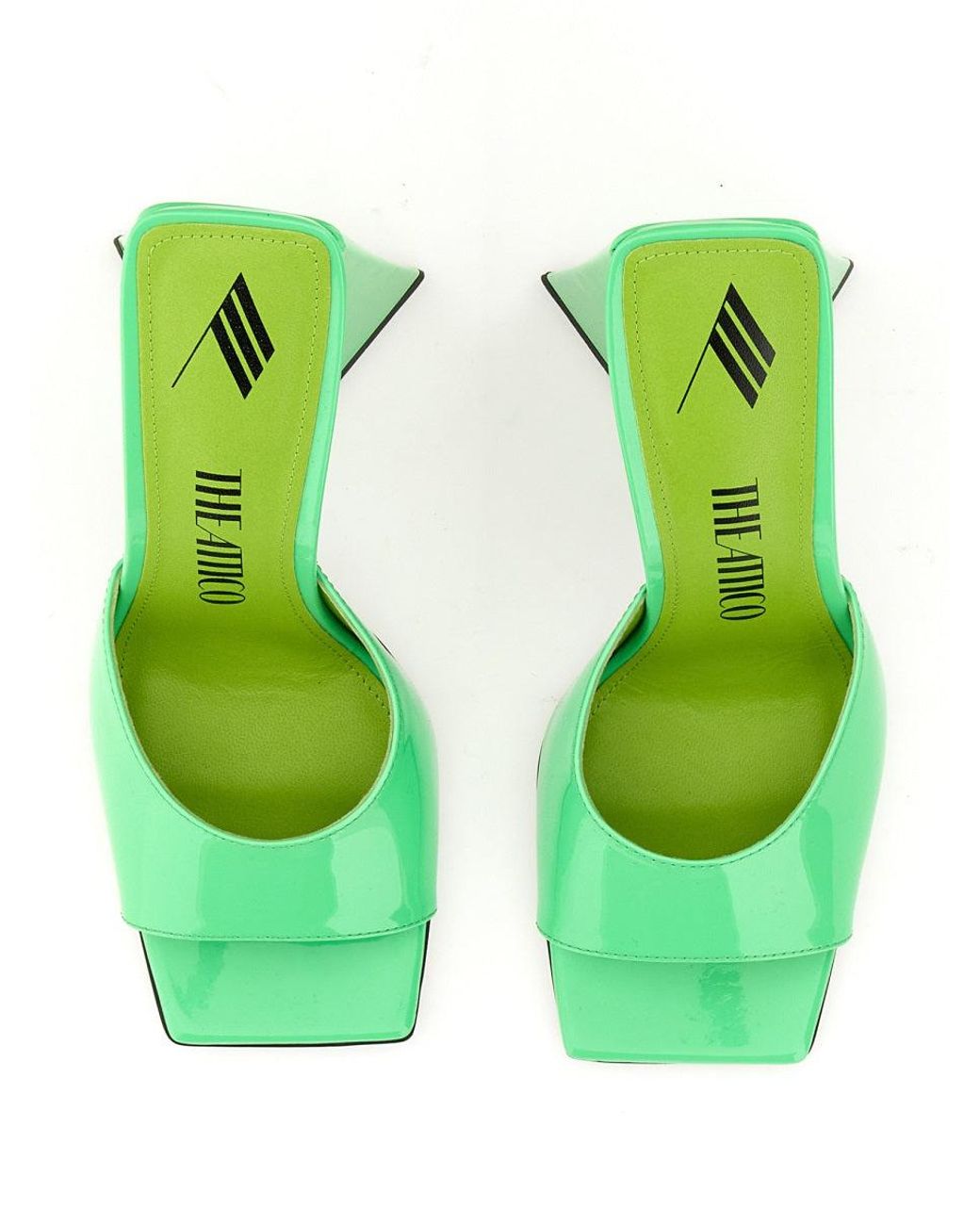 The Attico Green Flat Devon Pyramid Heel Sandals 11.5 Cm