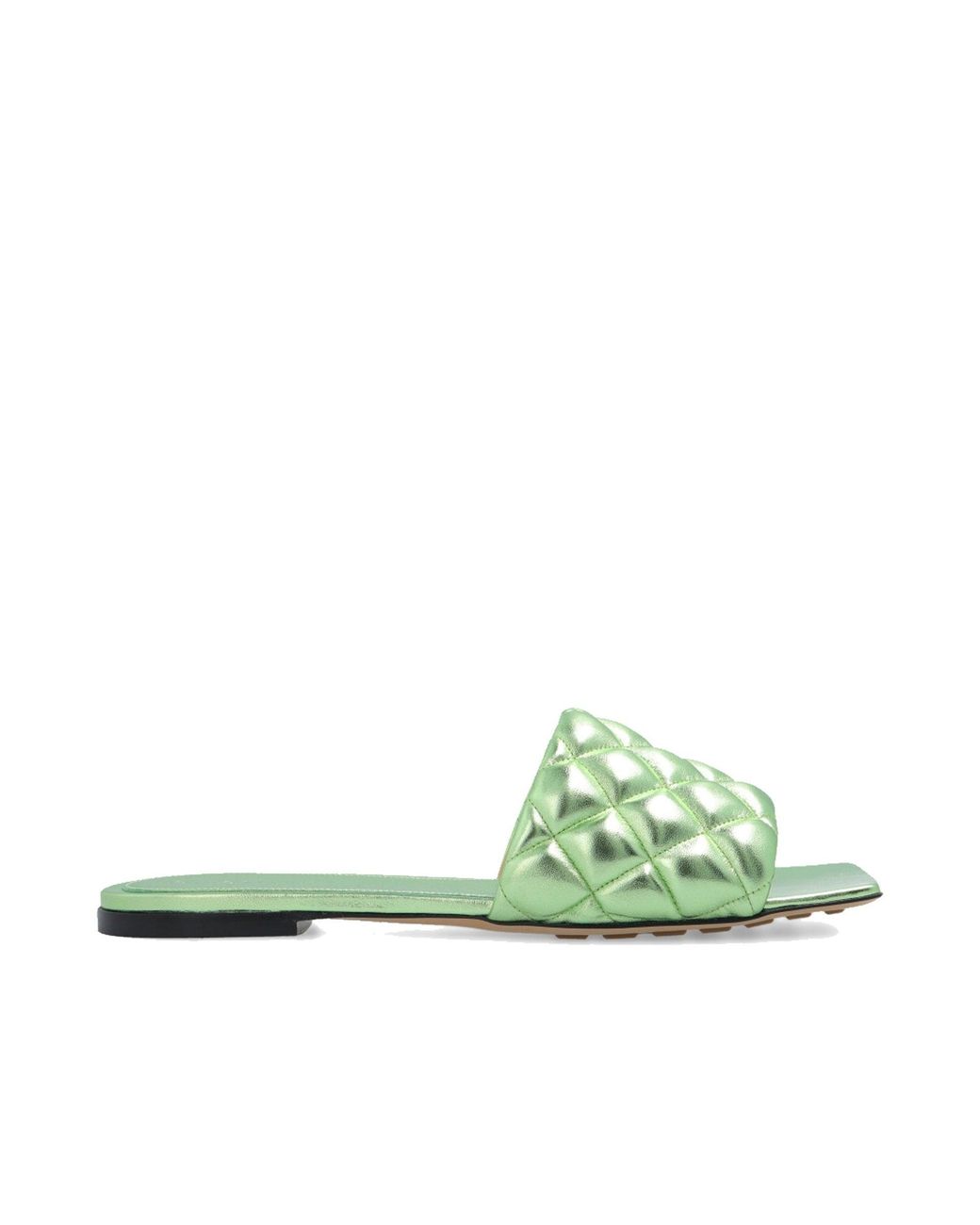 Bottega Veneta Green Sliders
