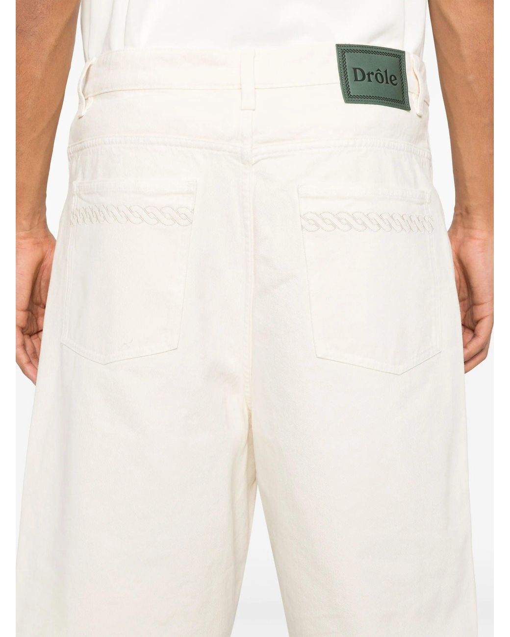 Drole de Monsieur White Le Short Baggy Écru for men