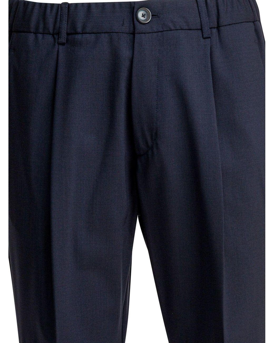 Herno Blue Wool Pants for men