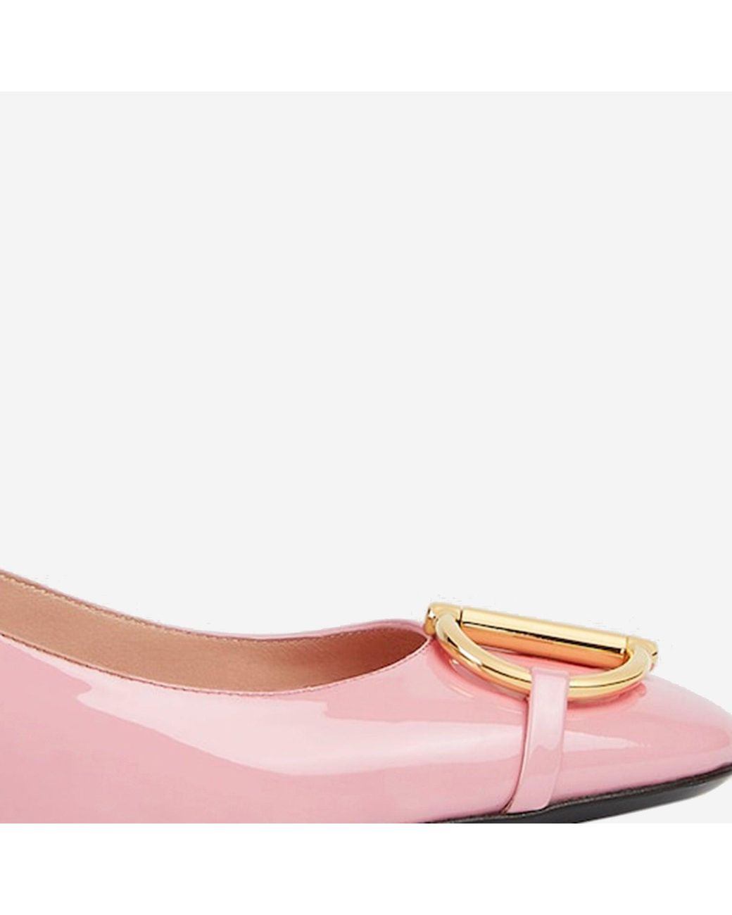 Gucci Pink Ballerina Flats With Half Clasp