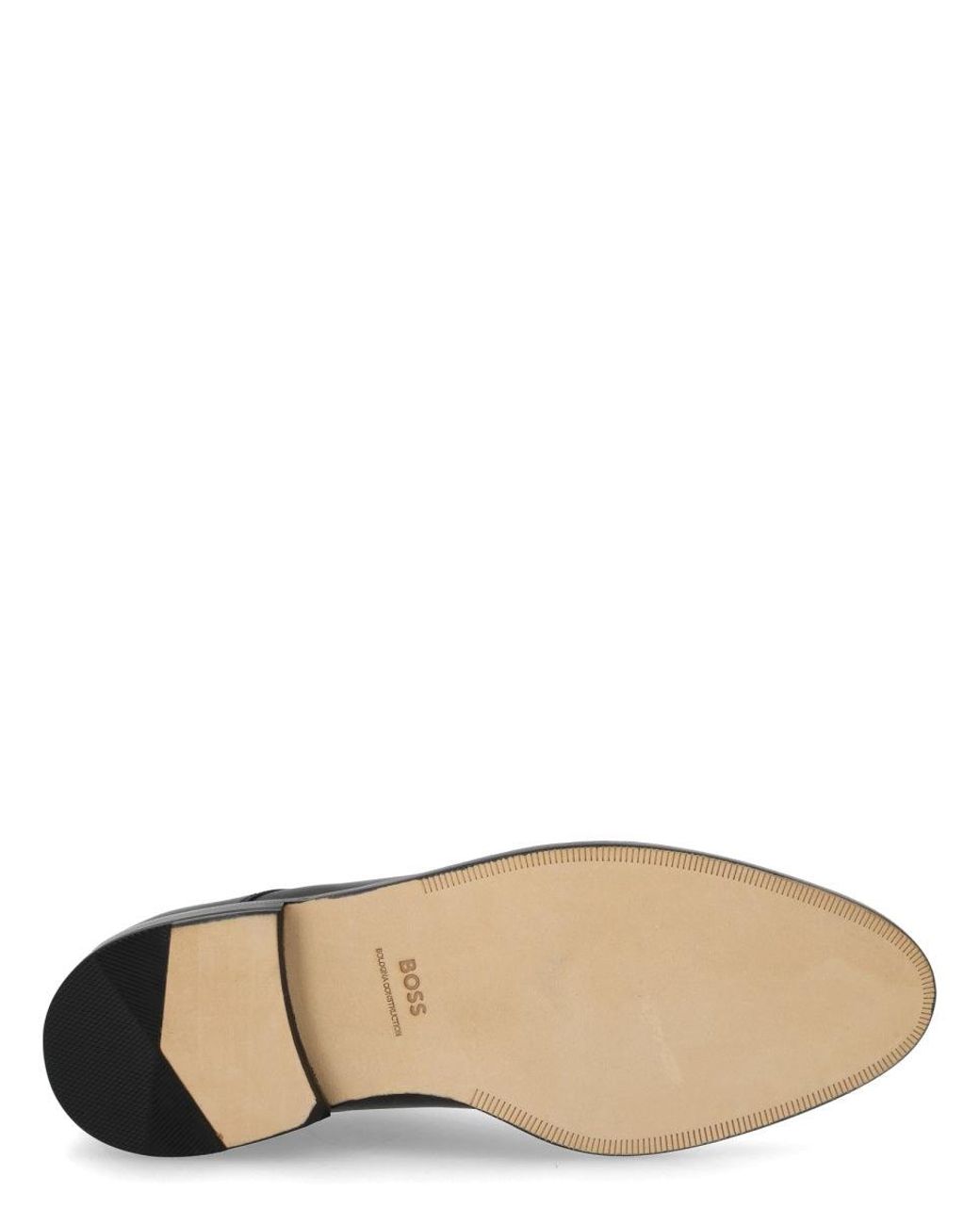 Boss Black Leather Loafers for men