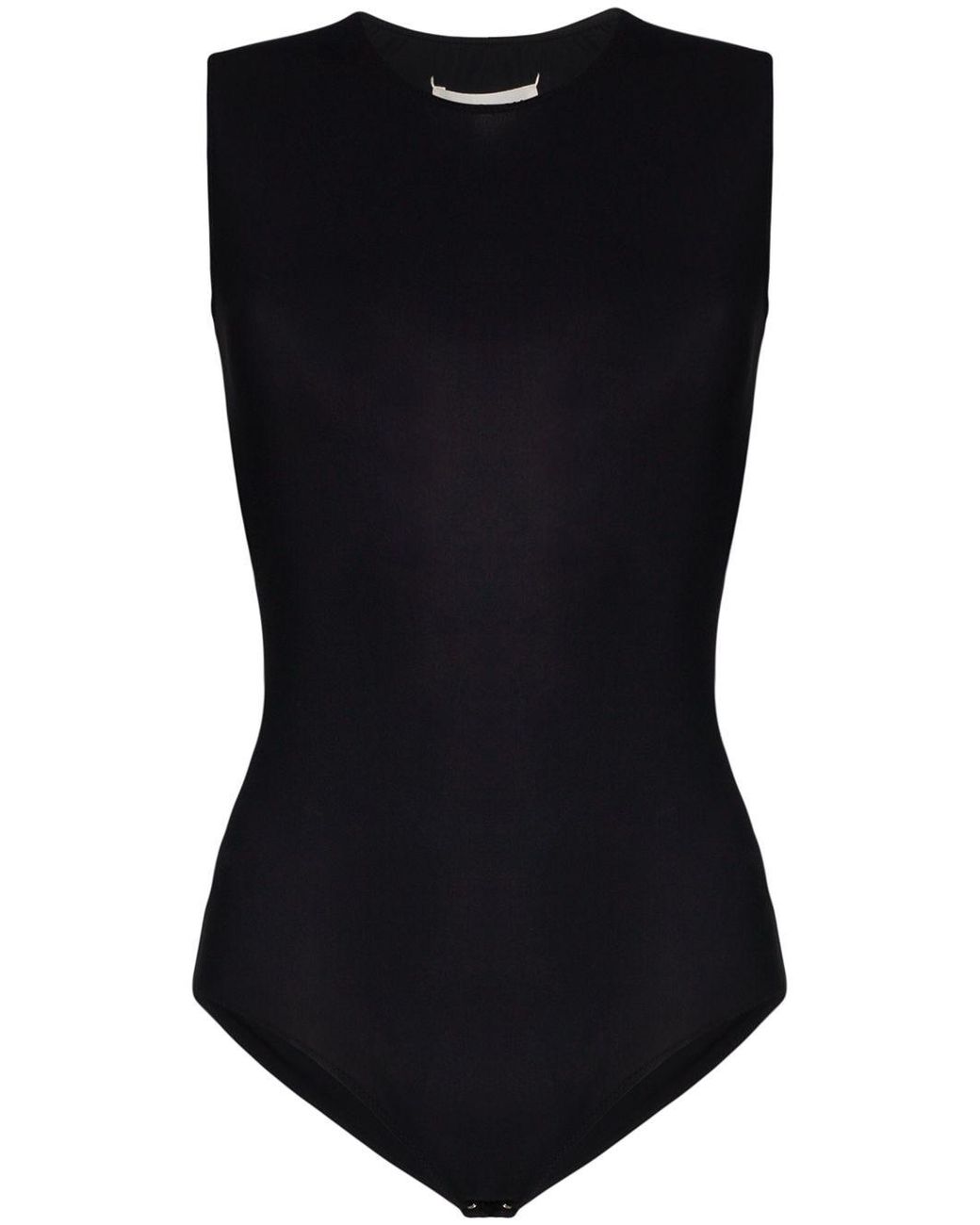 Maison Margiela Mouwloze Jersey Body in het Black