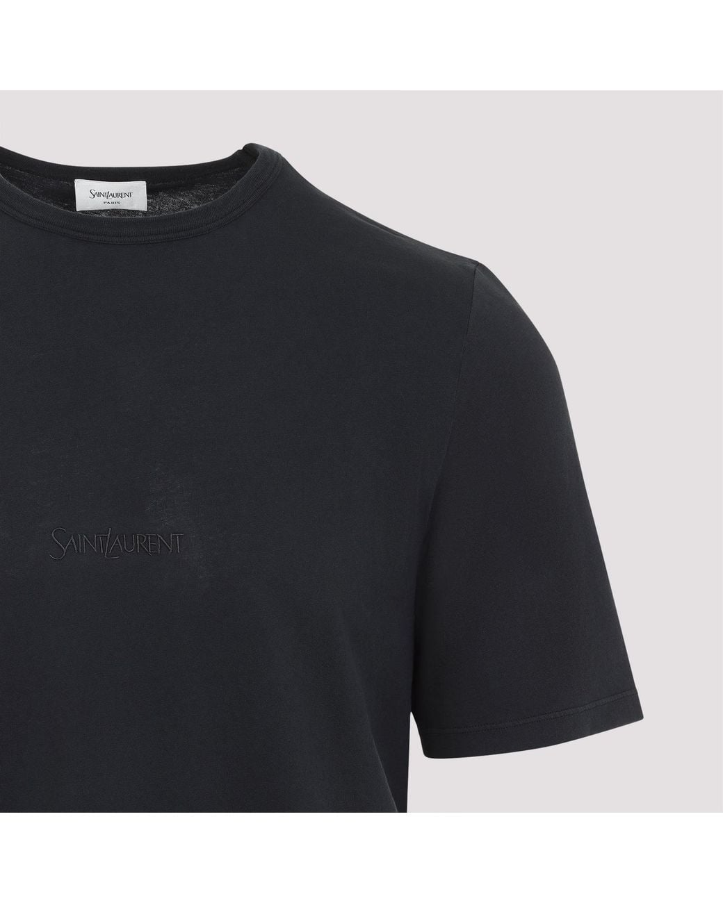 Saint Laurent Black Cotton T Shirt