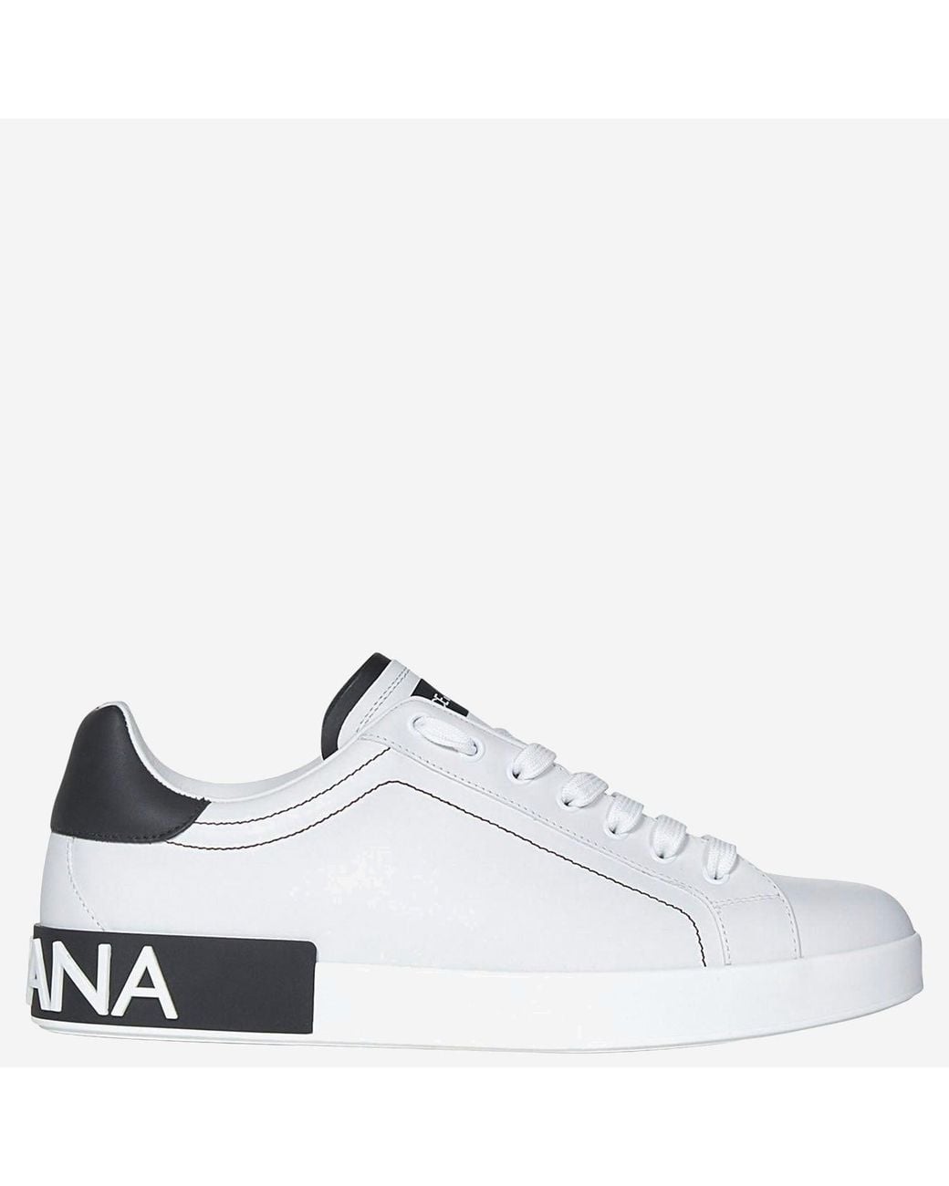 Dolce & Gabbana White Sneakers Portofino Calf Leather