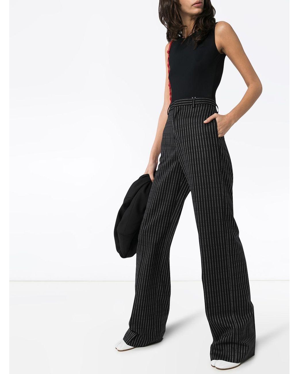 Maison Margiela Mouwloze Jersey Body in het Black