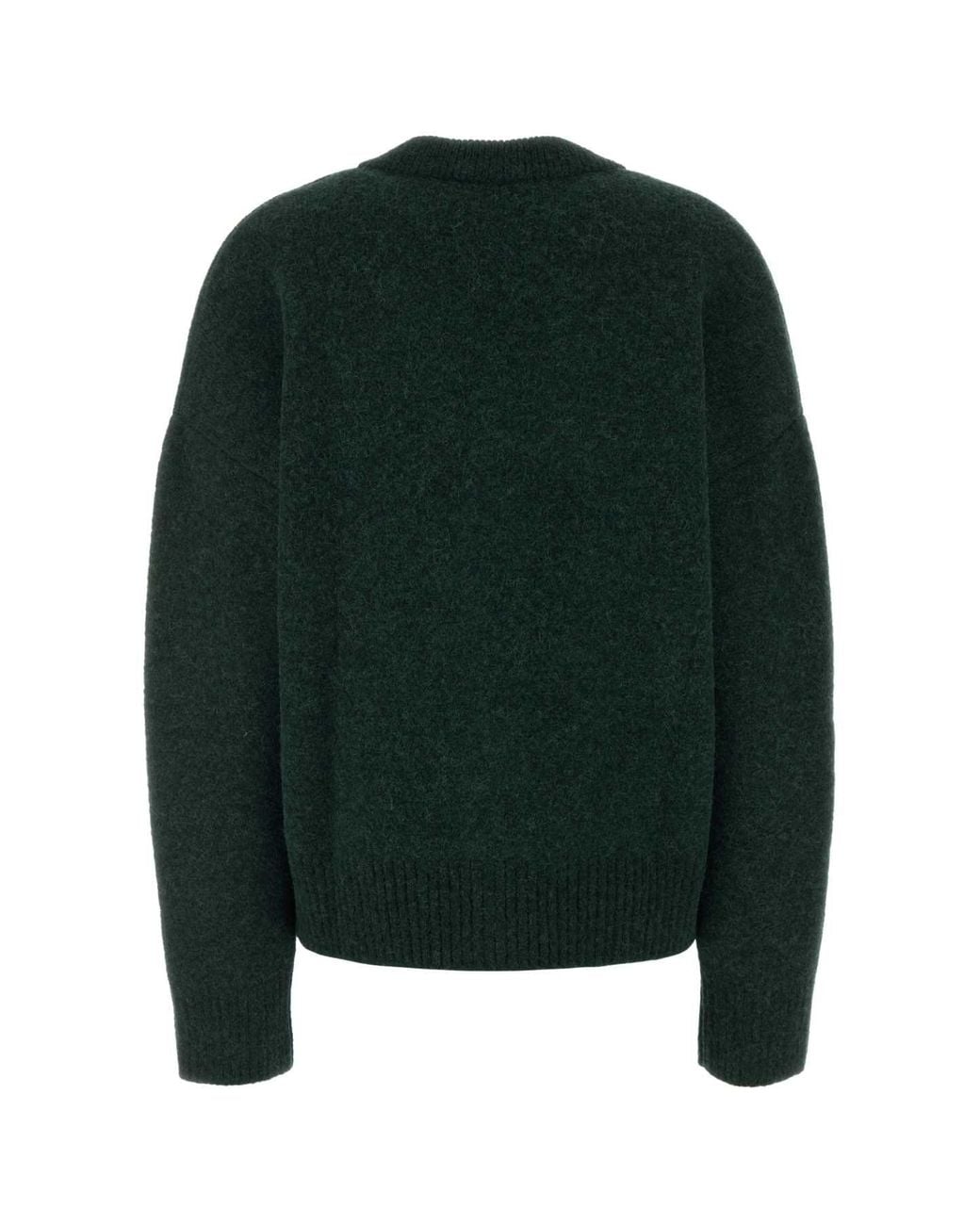 AMI Green Ami Bottle Alpaca Blend Cardigan