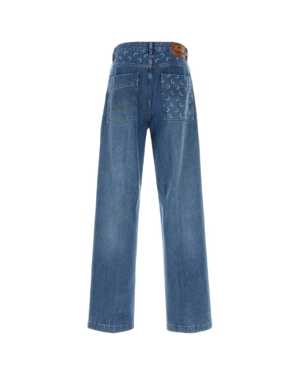 MARINE SERRE Blue Denim Jeans