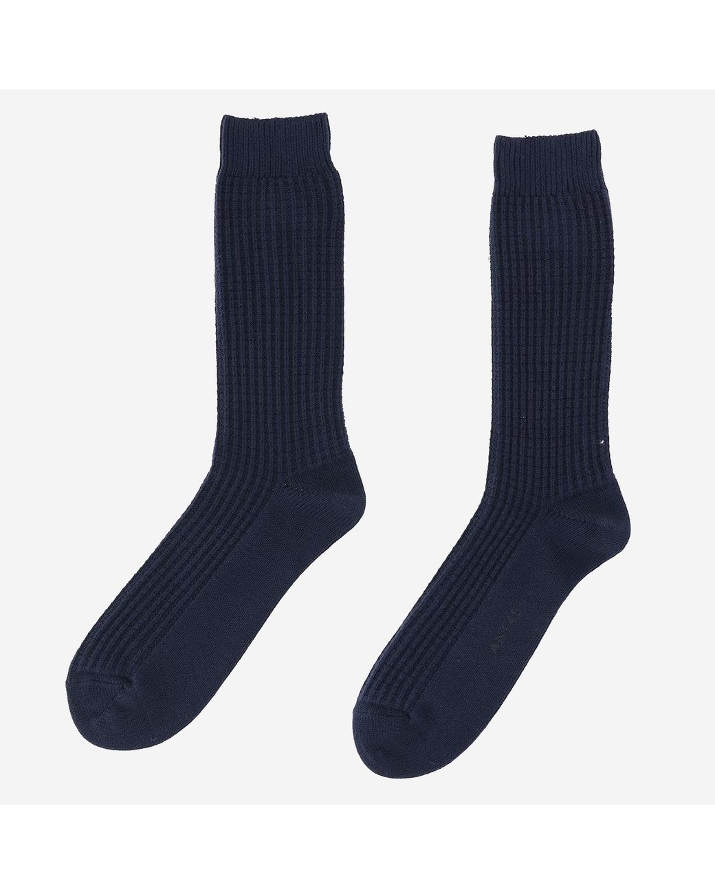 ANT45 Blue Ribbed Cotton Socks With Logo